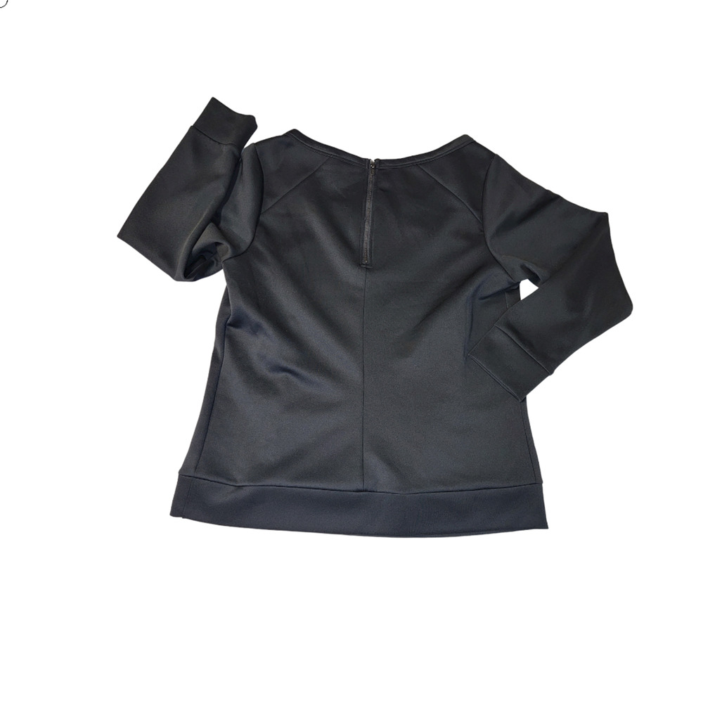 Torrid Size 2 2X  Splatter Scuba Pullover Sweatshirt Long Sleeves Black - Picture 4 of 6